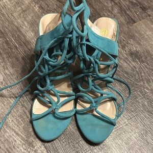 Teal Strappy Women's Sandals